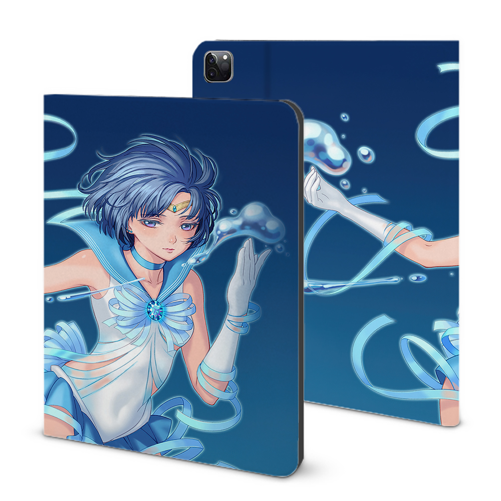 （画像用） 美少女戦士セーラームーン Sailor Moon IPad ケース ブック型 PUレザー TPU 耐衝撃 軽量 薄型 ペン収納なし 全面保護 IPad 各モデル対応